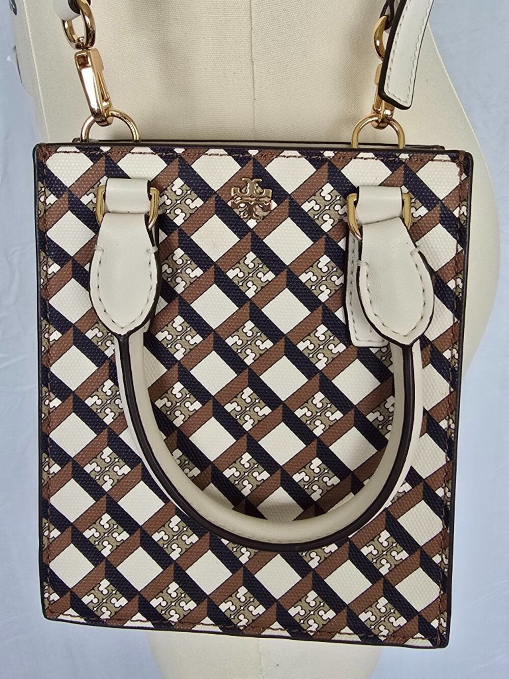 Tory Burch Geo Logo Mini Shopper Tote Crossbody